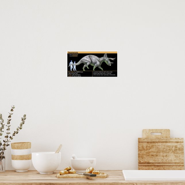 Poster Triceratops - Biology Jurassic (Cuisine)