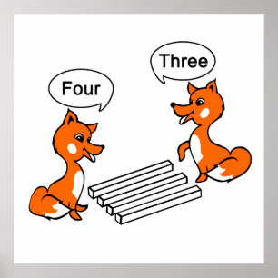 Poster Trick d'illusion optique Fox