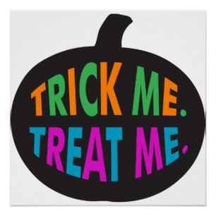 Poster Trick Me Treat Me Multi-Color