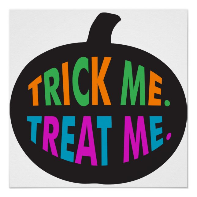 Poster Trick Me Treat Me Multi-Color (Devant)