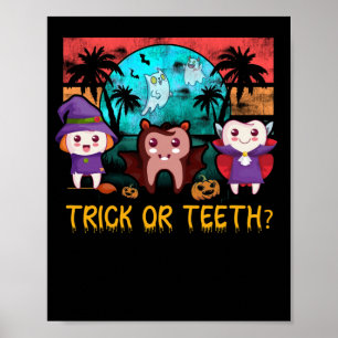 Poster Trick Ou Dentiste Dentiste Halloween Costume Denta