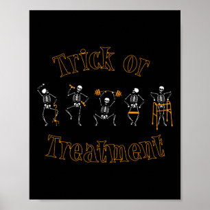 Poster Trick Ou Traitement Thérapie Physique Squelette Ha