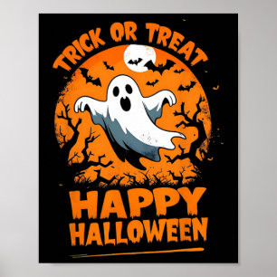 Poster Trick Ou Traiter Happy Halloween Costume Fun Fantô