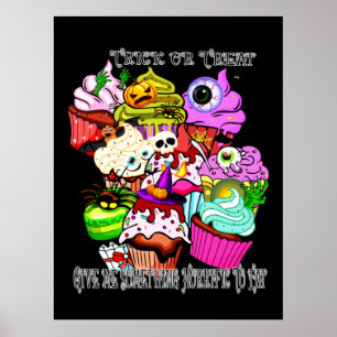 Poster Trick Ou Treat Me Donner Quelque Chose D'Horrifiqu