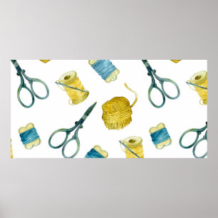 Poster Tricot motif sans faille