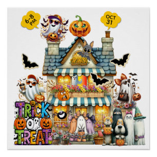 Poster Tricoter ou traiter ou TRUNK ou traiter