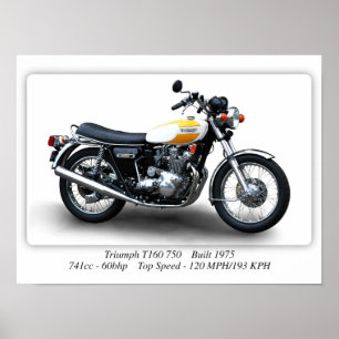 Poster Trident T160 750 Triumph - A3