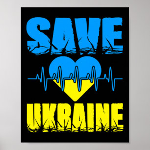 Poster Trident ukrainien Drapeau ukrainien Drapeau ukrain