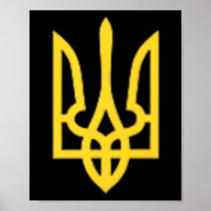 Poster Trident ukrainien - Symbole ukrainien Tryzub