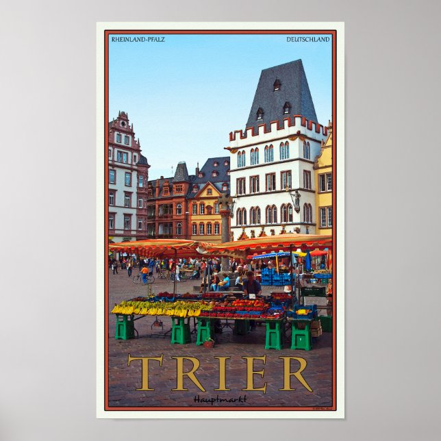 Poster Trier - Hauptmarkt (Devant)