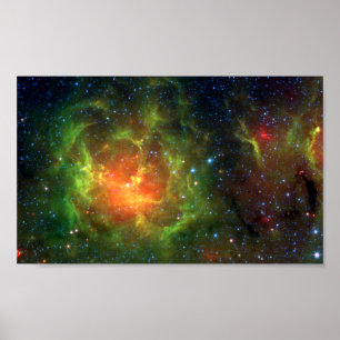 Poster Trifid Nebula NASA Spitzer