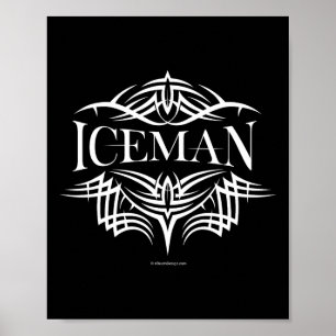 Poster Tril Hockey Tatouage (iceman) - Joueur de Hockey s