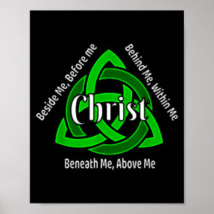 Poster Trinité celtique Kno Prière de saint Patrick chrét