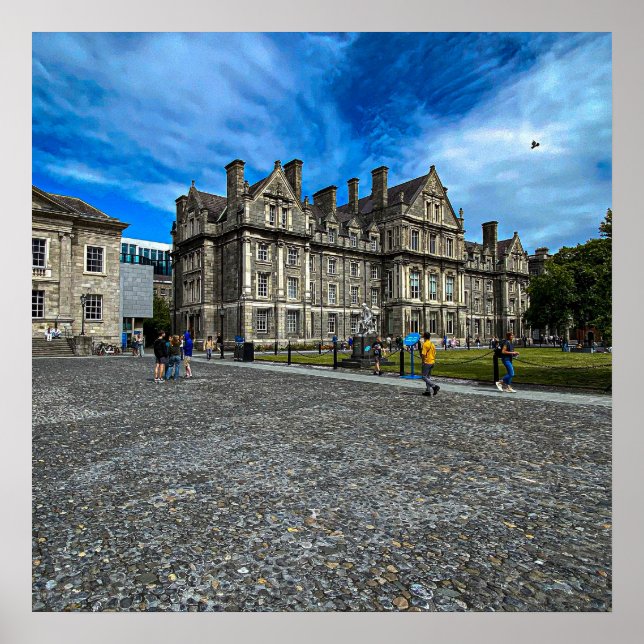 Poster Trinity College Old Building à Dublin, Irlande (Devant)