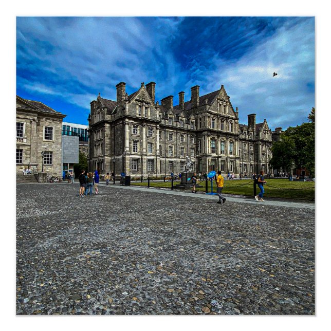 Poster Trinity College Old Building à Dublin, Irlande (Devant)