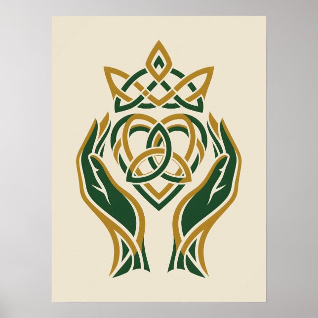 Poster Trinity Heart Claddagh (Devant)
