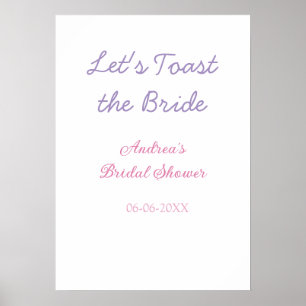 Poster trinquons à la mariée enterrement de vie de jeune
