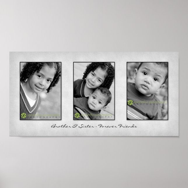 Poster Trio 10x20 Modèle photo (Devant)