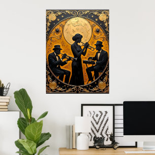 Poster Trio de jazz de l'âge d'or