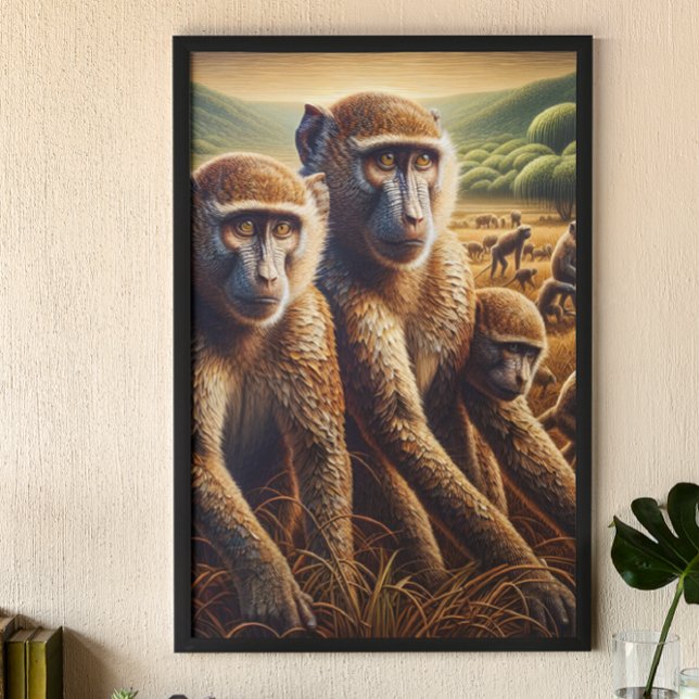 Poster Trio de singes en train de se fracasser (Créateur téléchargé)