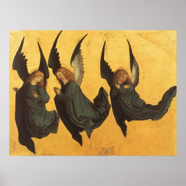 Poster Trio des anges de la Renaissance par Maître du Hou (Devant)