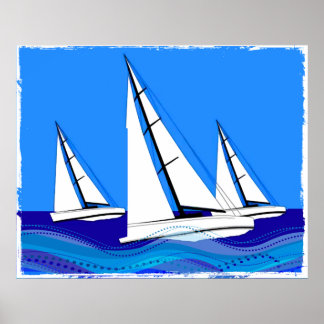 Poster Trio des voiliers