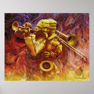 Poster Trio en laiton