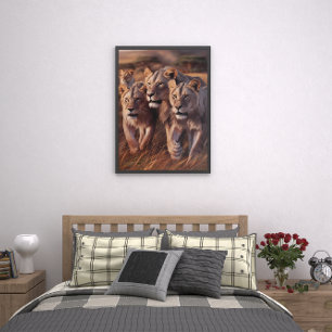 Poster Trio Majestueux Parcours De Grandes Herbes