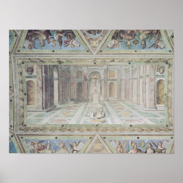 Poster Triomphe du christianisme, des chambres Raphael (Devant)