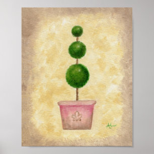 Poster Triple Globe Topiary art print