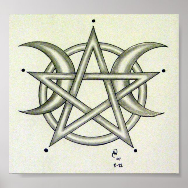 Poster Triple lune (Devant)