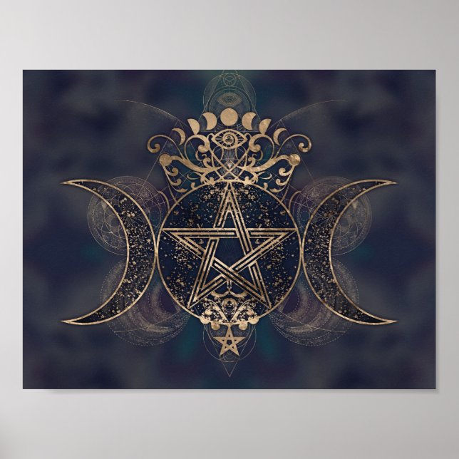 Poster Triple Moon - Triple Goddess Gold et Purple (Devant)
