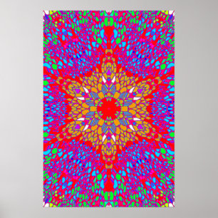 Poster Trippy : Abstrait psychédélique