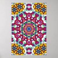 Poster Trippy : Oeuvre Psychedélique Kaleidoscope
