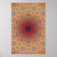 Poster Trippy : Oeuvre Psychédélique Radiale