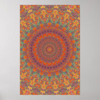 Poster Trippy : Oeuvre Psychédélique Radiale
