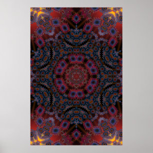 Poster Trippy : Oeuvre Psychédélique Radiale