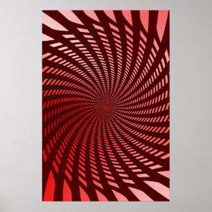 Poster Trippy : Rouge Abstrait