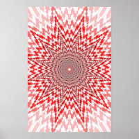 Poster Trippy : Rouge Abstrait