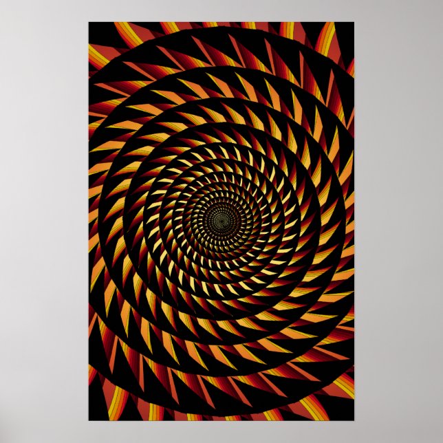 Poster Trippy : Spiral Sawtooth (Devant)