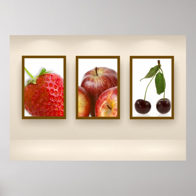 Poster Triptyque des fruits (Devant)