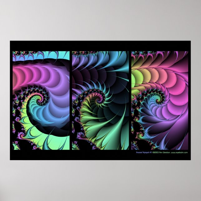 Poster Triptyque fractal n° 1 (Devant)