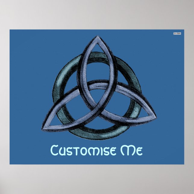 Poster Triquetra (bleu) (Devant)