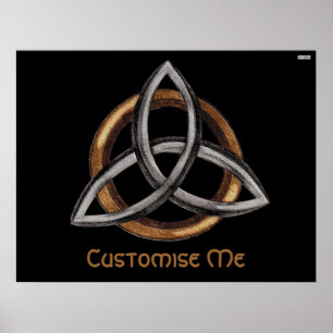 Poster Triquetra (brun/argent)