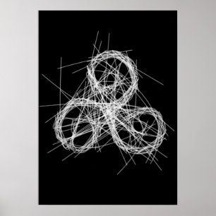 Poster Triskele celtique - Symbole en spirale triple.