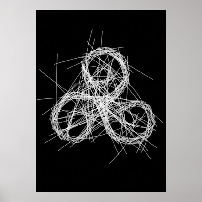 Poster Triskele celtique - Symbole en spirale triple. (Devant)