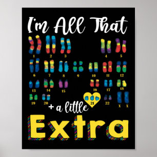 Poster Trisomy 21 Xx Chromosome Extra Girl World Down Syn