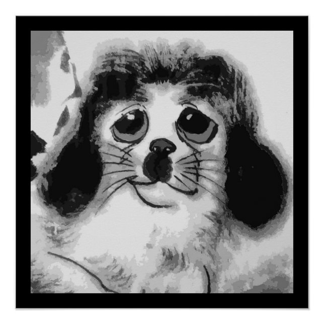 POSTER TRISTE CHIEN (Devant)