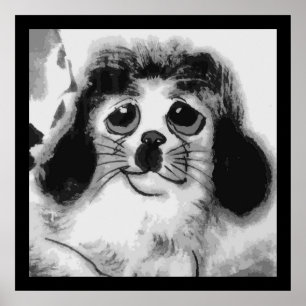 POSTER TRISTE CHIEN