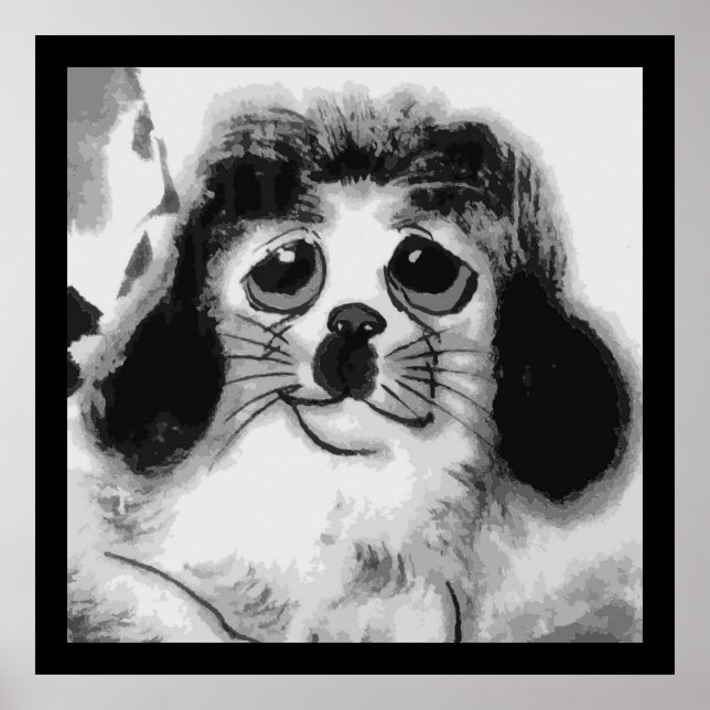 POSTER TRISTE CHIEN (Devant)